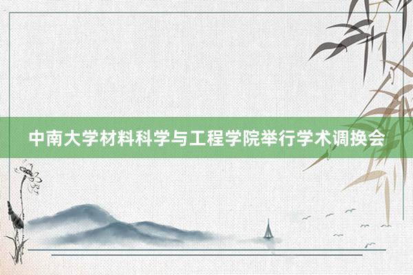 中南大学材料科学与工程学院举行学术调换会